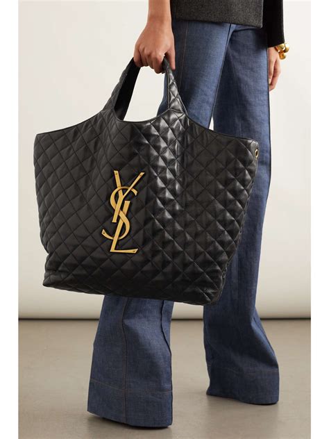 ysl large leather tote|ysl denim tote.